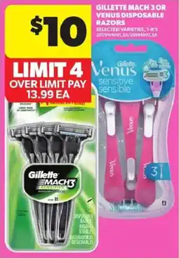 Atlantic Superstore Gillette mach 3 or venus disposable razors offer