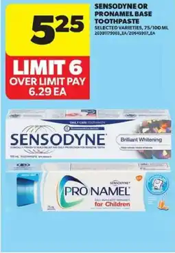 Atlantic Superstore Sensodyne or pronamel base toothpaste offer