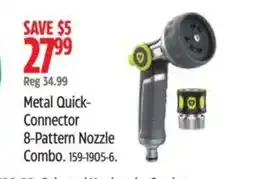 Canadian Tire Metal Quick- Connector 8-Pattern Nozzle Combo offer