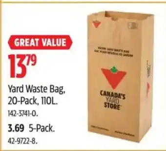 Canadian Tire Yard Waste Bag, 20-Pack offer