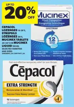 Atlantic Superstore Cepacol lozenges strepsils lozenges mucinex tablets offer