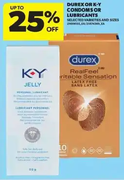 Atlantic Superstore Durex or k-y condoms or lubricants offer
