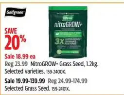 Canadian Tire NitroGROW+ Grass Seed offer