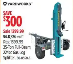 Canadian Tire YARDWORKS 25-Ton Full-Beam 224cc Gas Log Splitter offer