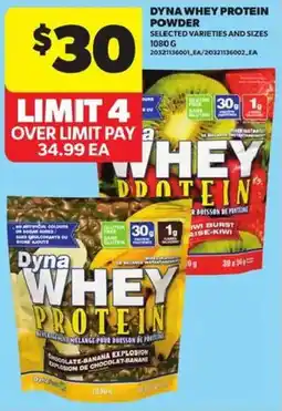 Atlantic Superstore Dyna whey protein powder offer