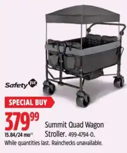 Canadian Tire SAFETY Summit Quad Wagon Stroller offer