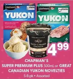 Colemans Chapman's super premium plus or great canadian yukon novelties offer