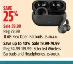 Canadian Tire JLAB Flx Open Earbuds offer