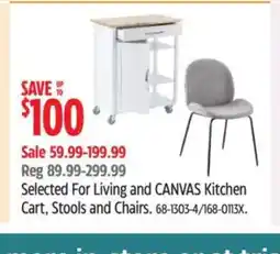 Canadian Tire Selected for living and canvas kitchen cart, stools and chairs offer