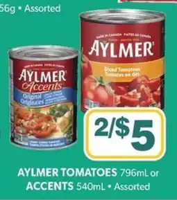 Colemans Aylmer tomatoes offer