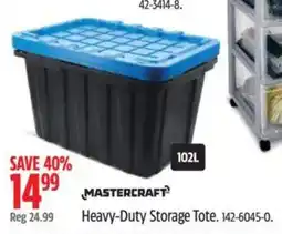 Canadian Tire MASTERCRAFT Heavy-Duty Storage Tote offer