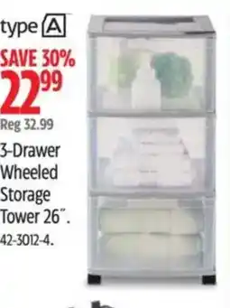 Canadian Tire 3-Drawer Storage Tower 26". offer