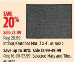 Canadian Tire Indoor/Outdoor Mat, 3 x 4'. offer