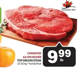 Colemans Top sirloin steak offer