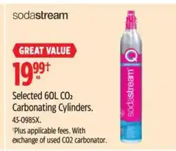 Canadian Tire SODASTREAM Selected Carbonating Cylinders offer