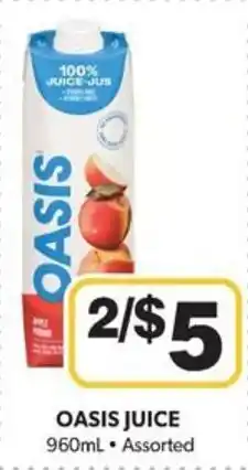 Colemans Oasis juice offer