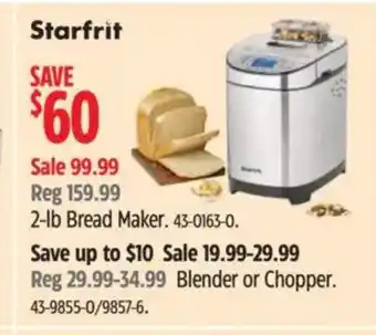Canadian Tire STARFRIT Bread Maker offer