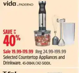 Canadian Tire VIDA PADERNO Selected Countertop Appliances and Drinkware offer