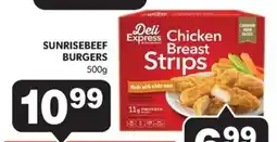 Colemans Sunrisebeef burgers offer