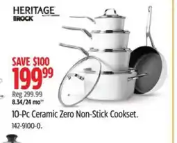 Canadian Tire HERITAGE BROCK 10-Pc Ceramic Zero Non-Stick Cookset offer