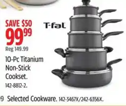 Canadian Tire TEFAL 10-Pc Titanium Non-Stick Cookset offer