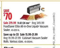 Canadian Tire FoodSaver Elite All-in-One Liquid+ Vacuum Sealer offer