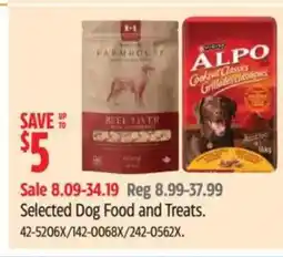 Canadian Tire Selected Dog Food and Treats offer