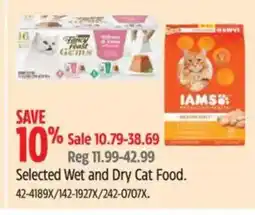 Canadian Tire Selected Wet and Dry Cat Food offer