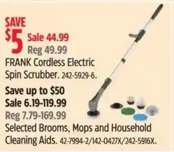 Canadian Tire FRANK Cordless Electric Spin Scrubber offer