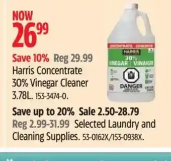 Canadian Tire Harris Concentrate 30% Vinegar Cleaner offer