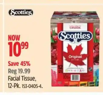 Canadian Tire SCOTTIES Facial Tissue offer