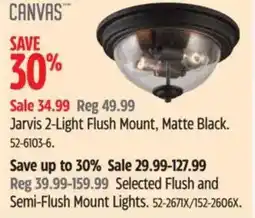 Canadian Tire Jarvis 2-Light Flush Mount, Matte Black offer