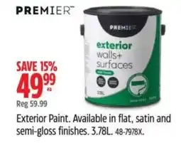 Canadian Tire Exterior Paint. Available in flat, satin and semi-gloss finishes offer