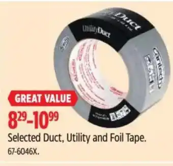 Canadian Tire Selected Duct, Utility and Foil Tape offer