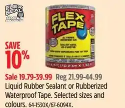 Canadian Tire Liquid Rubber Sealant or Rubberized Waterproof Tape offer