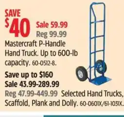 Canadian Tire Mastercraft P-Handle Hand Truck. Up to 600-lb offer