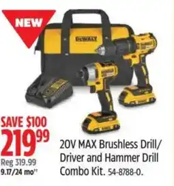 Canadian Tire 20V MAX Brushless Drill/ Driver and Hammer Drill Combo Kit offer