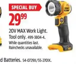 Canadian Tire 20V MAX Work Light offer