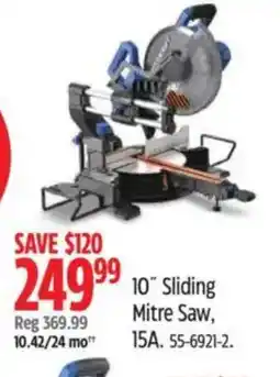 Canadian Tire 10° Sliding Mitre Saw offer