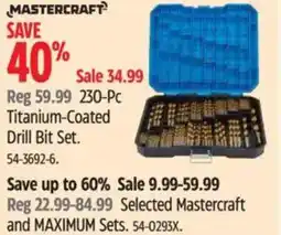 Canadian Tire MASTERCRAFT Titanium-Coated Drill Bit Set offer