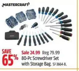 Canadian Tire MASTERCRAFT Pc Screwdriver Set with Storage Bag offer