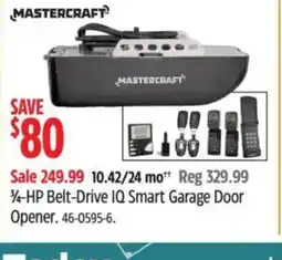 Canadian Tire MASTERCRAFT HP Belt-Drive IQ Smart Garage Door Opener offer