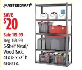 Canadian Tire 5-Shelf Metal/ Wood Rack offer