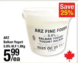 Arz Fine Foods Balkan Yogurt offer