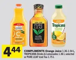 IGA COMPLIMENTS Orange Juice offer