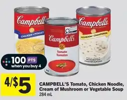 IGA CAMPBELL'S Tomato, Chicken Noodle, Cream of Mushroom or Vegetable Soup offer