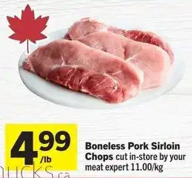IGA Boneless Pork Sirloin Chops offer