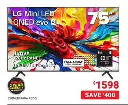 Visions Electronics LG 75 Mini LED QNED EVO offer