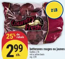 Marché Adonis BETTERAVES ROUGES OU JAUNES | RED OR YELLOW BEETS offer