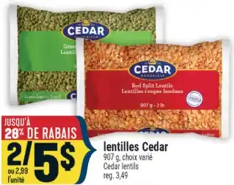 Marché Adonis LENTILLES CEDAR | CEDAR LENTILS offer